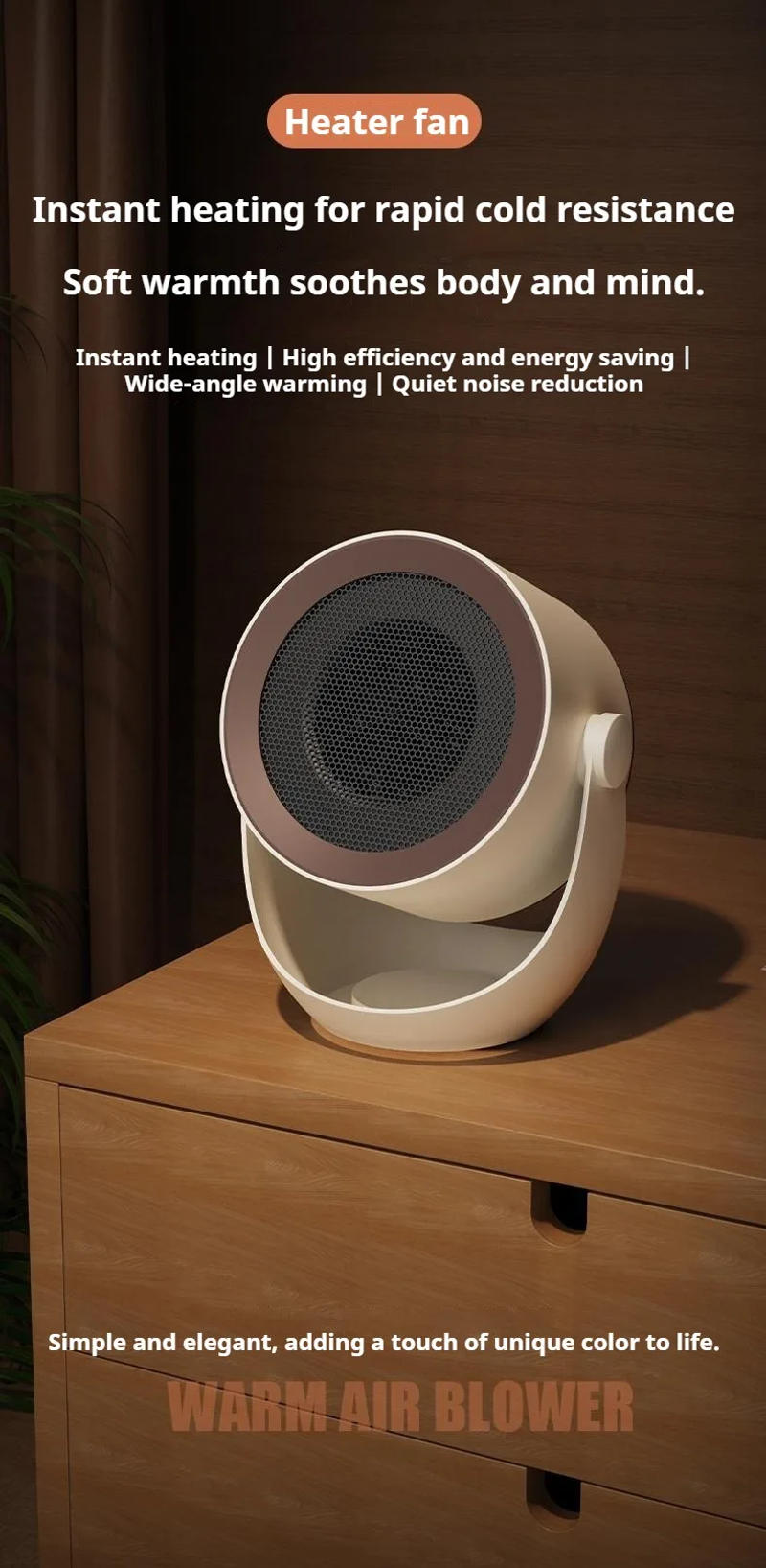 Description Picture 2 of itemMSS Desktop Heater Fan,Mini Radiator Home Office Warmer Machine for Winter,Convenient Room Heater,Winter Heating Home Appliance