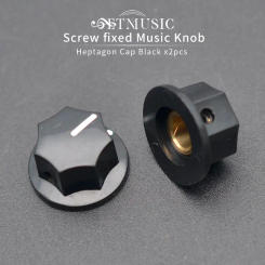 4pcs Heptagon Shape Screw Locked Guitar Pedal Guitar AMP Knob Electric Guitar Pot Potentiometer Knobs Guitar Parts