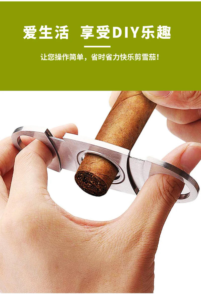 Description Picture 3 of itemStainless Steel COHIBA Cigar Cutter Metal Classic Cutter Guillotine Cigar Scissors Gift Puncher Cutting Knife Cigar Accessory