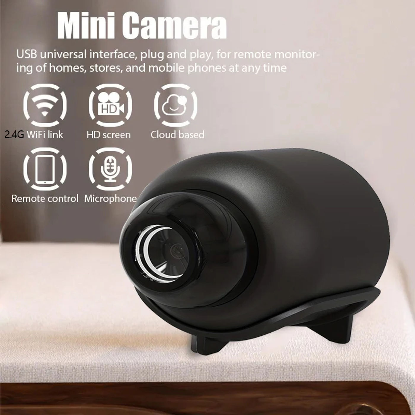 Description Picture 4 of item1080P HD Mini Cameras Voice Video Security Wireless WiFi Camcorders Phone Monitoring Camera Smart Home Small Surveillance IP Cam