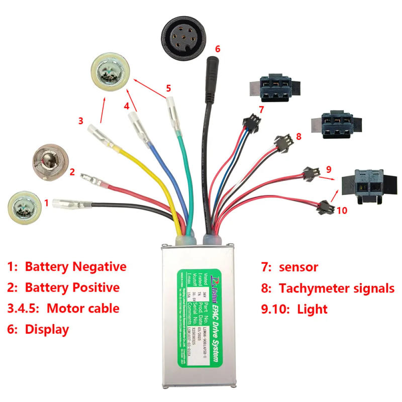 Description Picture 4 of itemEbike Brushless Motor Controller LSW06-90B1AFSB-U 36V 15A for Electric Scooters Fat Bike MTB Accessories Speed Controller