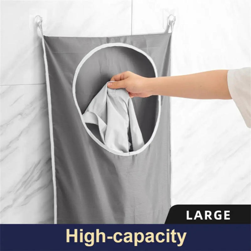 Description Picture 4 of itemLarge Hanging Laundry Basket Storage Bag Foldable Organizer For Dirty Clothes OxfordCloth Multi-pocket Clothing Toy Storage Home