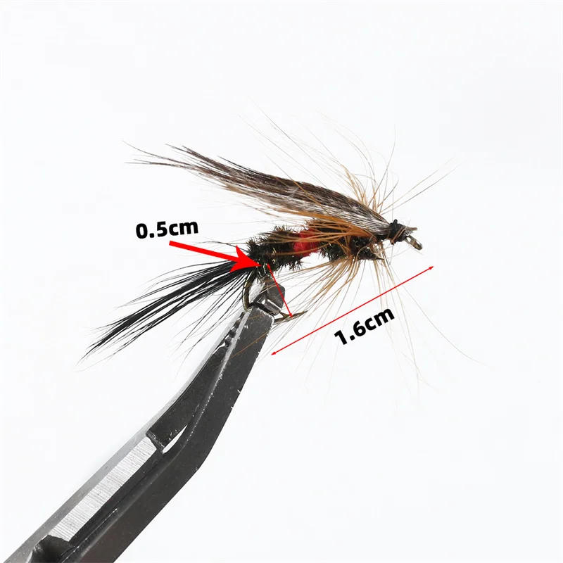 Description Picture 6 of item5/10/20Pcs Biomimetic Wet Fly Flies Fishing Flies Artificial Insect Hook Bait Mosquito Fly Fishing Feather Fish Hook Trout Lures