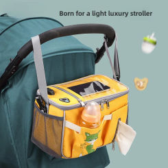 Multifunctional Baby Stroller Mother Bag USB Charging Port Design Large Capacity Mother and Baby Bag for Easy Carrying