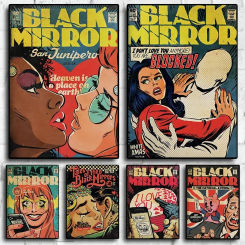 Black Mirror 80s Classic Retro Movie Figure Series Print Posters for Room Living Canvas Painting Art Home Wall Decor Pictures