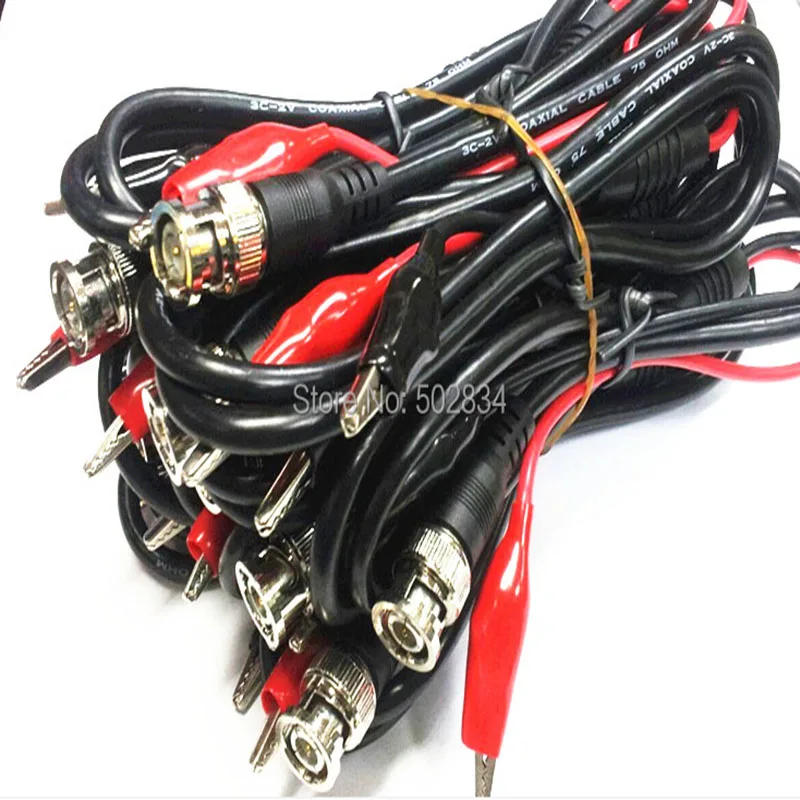 Description Picture 3 of item10pcs BNC Male Plug to Dual Test Alligator clips Oscilloscope Probes Adapter Cable 1m