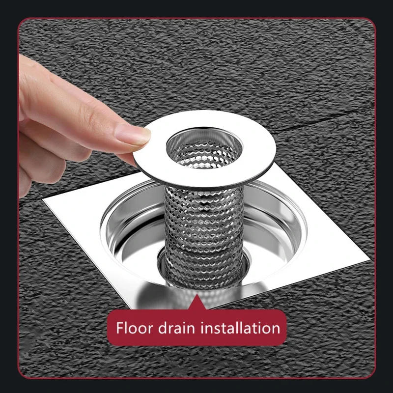 Description Picture 6 of itemStainless Steel Sink Filter Mesh Floor Drain Filter Mesh Kitchen Sink Anti-clog Filter Bathroom Hair Catcher Sink Accessories