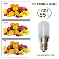 E14 LED Fridge Light Bulb Refrigerator Corn Bulb 86-240V LED Lamp White Light Replace Halogen White/Warm D5Y1