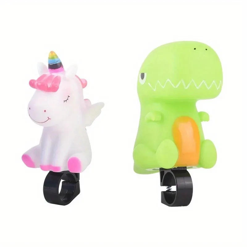 Description Picture 5 of item1/2PCS Cartoon Dinosaurs Unicorn Air Horn Children Balance Bike Scooter Bell Super Loud Bicycle Bell Bicycle Accessories