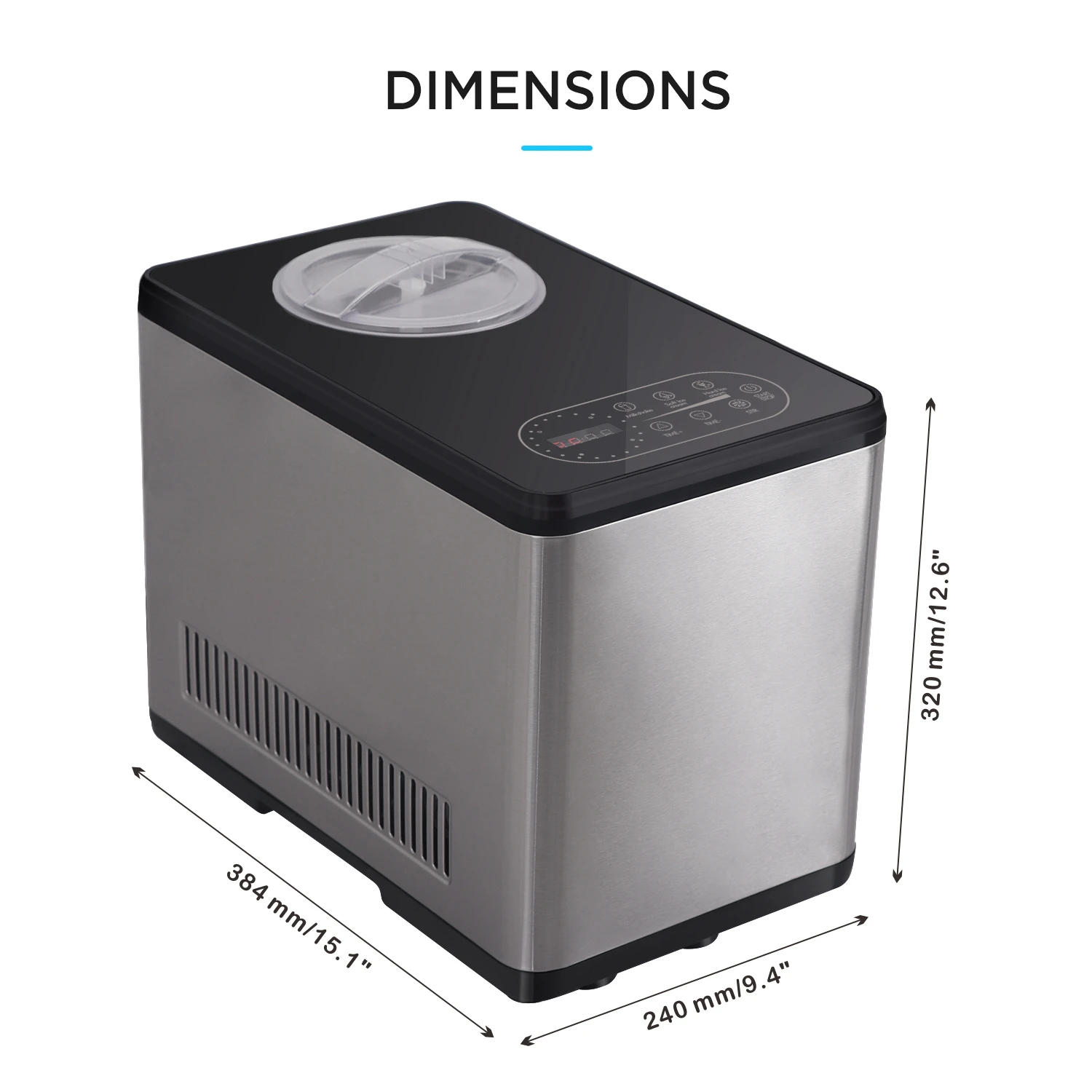 Description Picture 4 of itemHicon small ice cream machine direct manufacturer custom home healthy ice cream maker with compressor