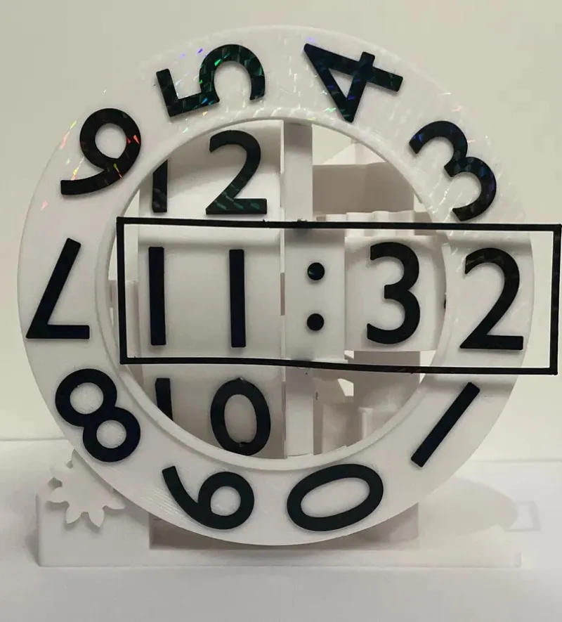 Description Picture 4 of itemHome Modern Creativity Clock 3D Printed Living Room Bedroom Home Decoration Desktop Ornaments Gift Ideas Ornaments Table Clocks