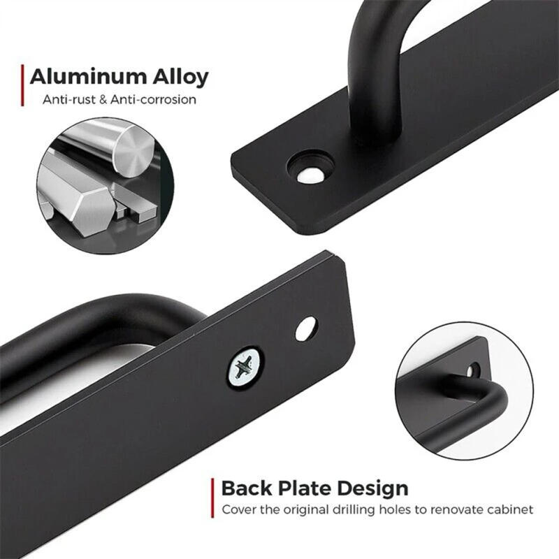 Description Picture 6 of item2Pcs Door Pull Handles Aluminium Alloy Balcony Window Sliding Door Handles Black Gate Shed Handles Furniture Pulls Hardware