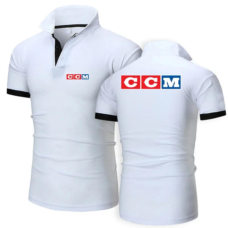 Description Picture 6 of itemCCM Men's Lapel Polo Shirt 2024 New Brand Short Sleeve Casual Business Fashion Sports Polos T-Shirt For Men Cloth Sportwear