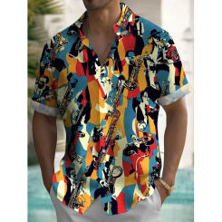 Men's Shirt Summer Casual Fashion Short Sleeved Shirt For Men Loose Breathable Hawaiian Shirt Man Casual Men's Clothing Top