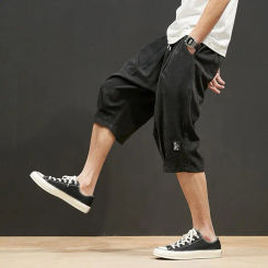 Men Pants Men's Spring Cargo Pants With Side Pockets Drawstring Waist Solid Color For Gym Training Jogging Wear Men Trousers