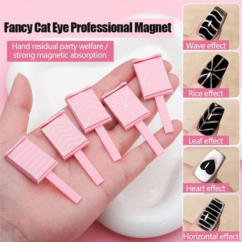 Description Picture 4 of item5pcs Magnetic Nail Art Stick Cat's Eye Magnetic Effect Strong Magnet Board for Gel Polishing Beauty Manicure Decoration Supplies