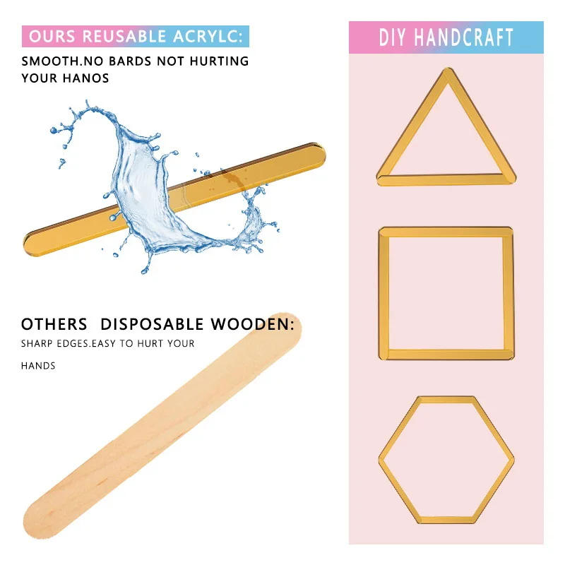 Description Picture 6 of itemFood Grade Acrylic Ice Cream Sticks 10Pcs/set Colorful Light Popsicle Stick Stirring Rod Distinguishing Labels Kitchen Tools