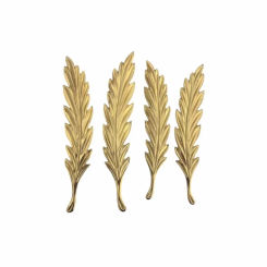 Super Length Golden Leaf Cabinet Door Handle Handmade Pure Copper Modern Wardrobe Drawer Knob Handles Furniture Pulls Diy
