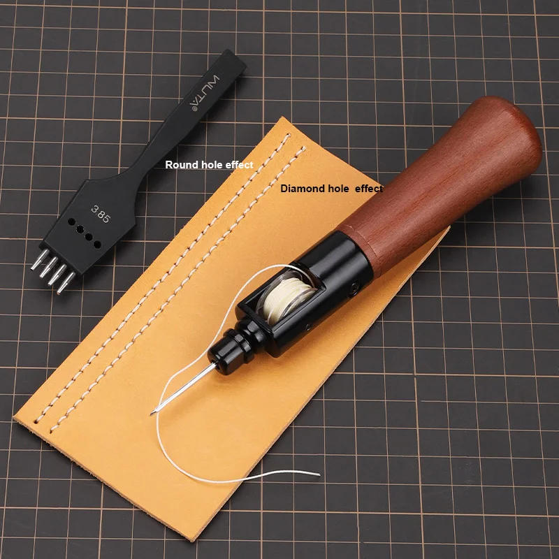 Description Picture 6 of itemWUTA Leather Sewing Machine Stitching Awl Thread Kit Hand Speedy Stitcher DIY Craft Working Tools Set Shoemaker Canvas Repair