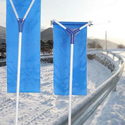 193-640cm Roof Snow Rake-30 Degrees Telescopic Snows Removal System Cloth Adjustable Slip-proof Rod Roof Rake For Removing Snow