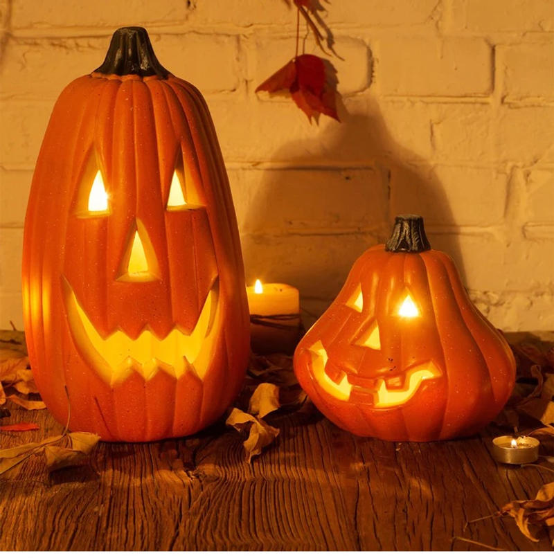 Description Picture 4 of itemHalloween Pumpkin Led Lamp Creative Lantern Decoration Flashing Ghost Festival Glowing Shopping Park Indoor Garden Decorat Props