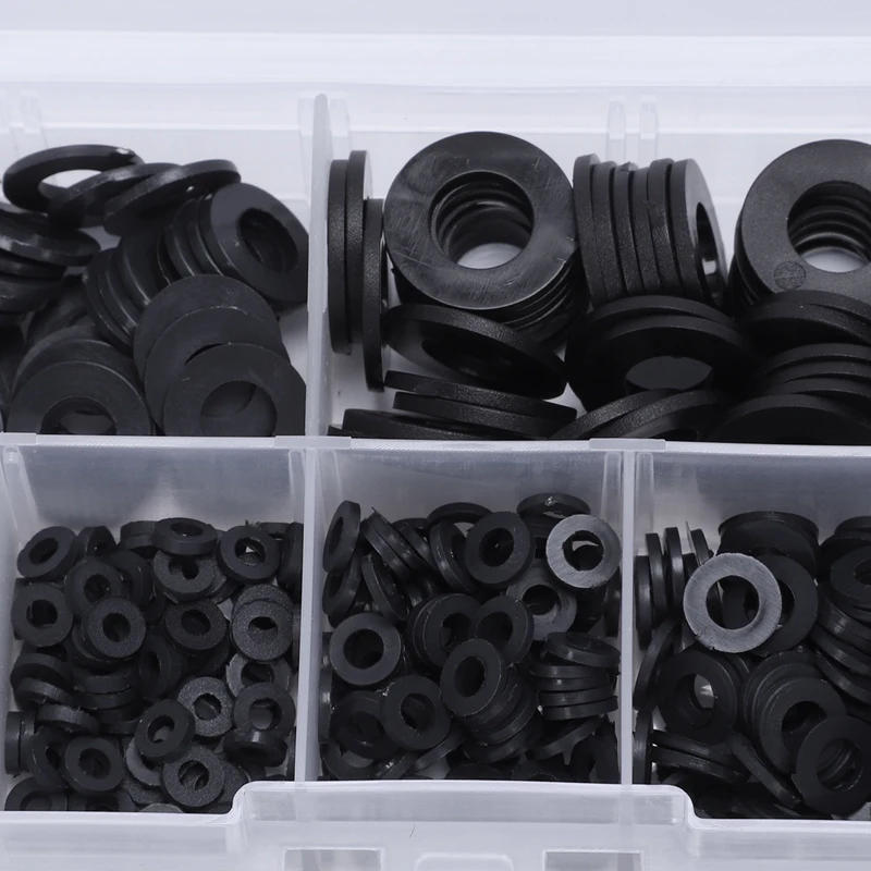 Description Picture 4 of item50 Pcs Nylon Rubber Flat Rings Washer Seal Hose Gaskets Metric Bolts Srew Kit M2-M10 Flat Spacer Washer Seal Gasket O Ring