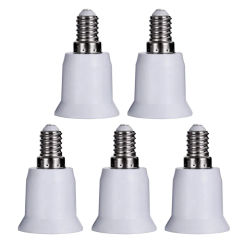 5pcs E14 to E27 Adapter Lamp Holder Screw Converter Bulb Base Converting for Lamp Switch Lighting Parts Accessories