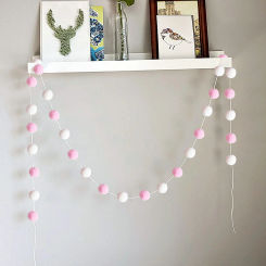 Decorative Home Soft Decoration Photo Taking Children's Room Girl's Room Decoration Makaron Hair Ball String Beads Garland