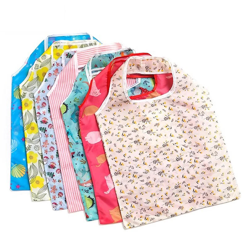Description Picture 4 of item10pcs Foldable Shopping Bags Reusable Eco Friendly Handbags Supermarket Shopping Travel Home Grocery Storage Bag Multiple Styles