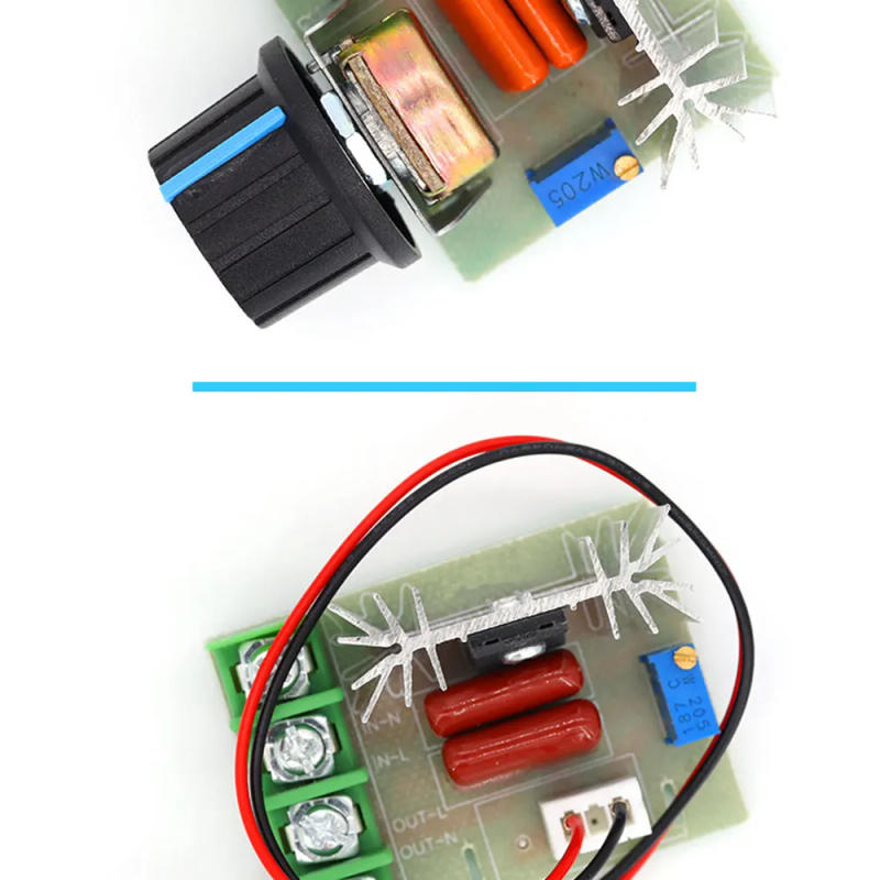 Description Picture 6 of itemAC 220V 2000W SCR Voltage Regulator Dimming Dimmers Motor Speed Controller Thermostat Electronic Voltage Regulator Module