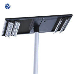 Dual Lamp Head Solar Street Light 100W 150W 300W Solar Powered Led Chips 210LM/W Parking Lot Road Lighting