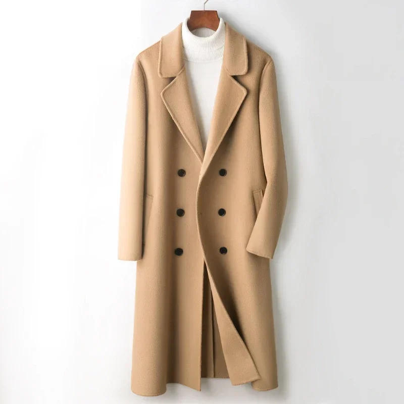 Description Picture 4 of itemAutumn and Winter Coat Men's New Double Breasted British Medium Length Style