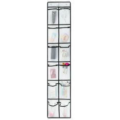 12 compartments behind the door shoe storage hanging bag mesh pocket slippers organizing non-woven storage bag