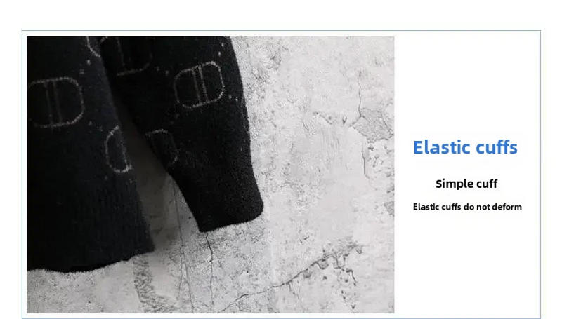 Description Picture 6 of itemMen's Knitted Top Sweater 2024 Autumn/winter New Style Cardigan Jacket V-neck Pullover Sweater For Cross-border Trade