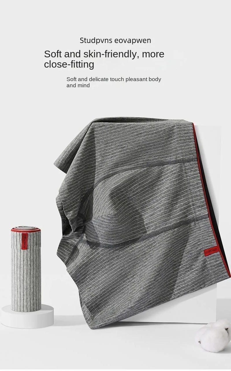 Description Picture 6 of item4Pcs Men's Boxer Shorts Cotton Underwear Striped Underpants Sexy Panties Male Breathbale Lingerie Plus Size L-6XL Wholesale Lots