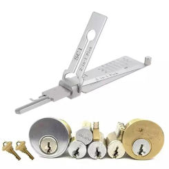 SS001 2 in 1 Lock Key Precision Hook and Pick Professional Door Lock Unlocking Engineering Maintenance Repair Tool Pick-up Kits