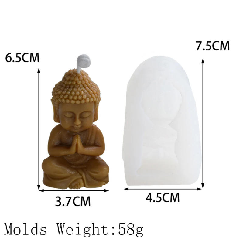 Description Picture 2 of item3D Maitreya Silicone Candle Mold DIY Church Buddha Making Plaster Epoxy Resin Aroma Soap Chocolate Baking Molds Home Decor