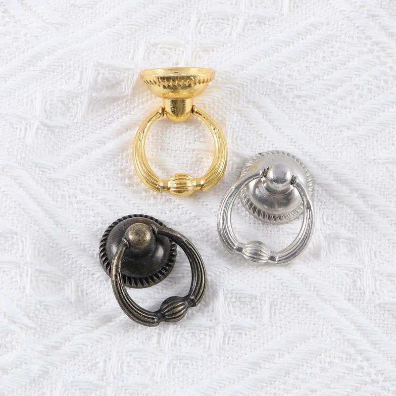 Description Picture 6 of itemDecorative Vintage Doll House Dresser Knobs Cupboard Cabinet Hardware Drawer Pull Ring Handles Cabinet Knobs Furniture Handles