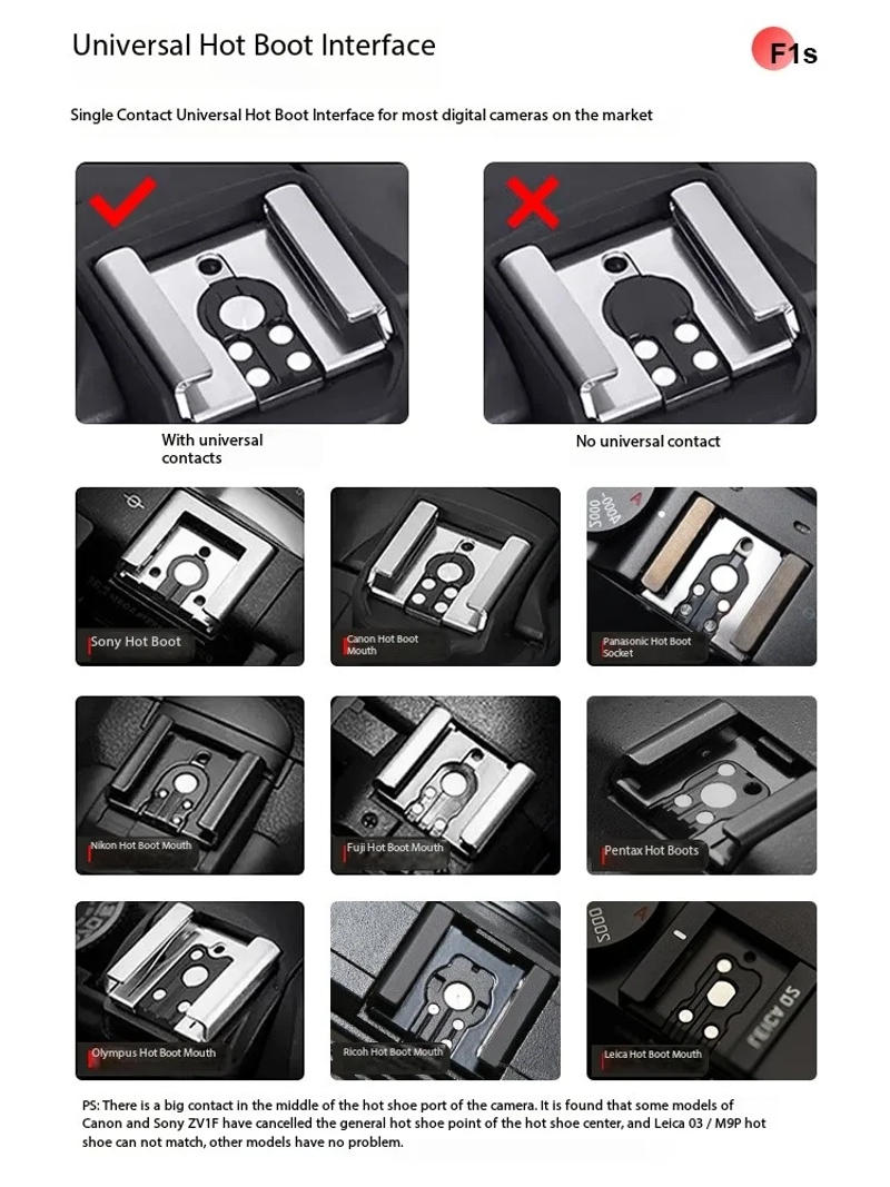 Description Picture 4 of itemMedalight F1 Mini Camera Flash Speedlite for Fuji/Sony/Nikon/Canon,Digital Film DSLR Cameras,Portable Mini hot Shoe Flashlight