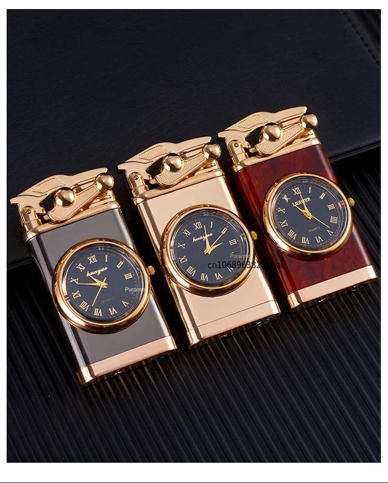 Description Picture 5 of itemWindproof Gas Lighter Wrist Watch Cigar Lighter Outdoors Jet Double Tube Lighters Gadgets for Men Cigarette Accessories Fires