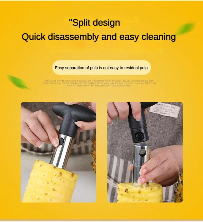 Description Picture 6 of item1pcs Pineapple Slicer Peeler Peeler Stainless Steel Fruit Tools Cooking Tools Kitchen Accessories Kitchen Gadgets