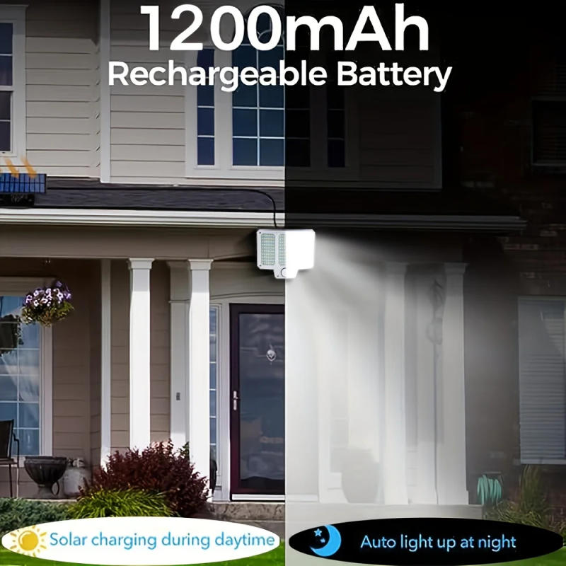 Description Picture 4 of item1/2Pcs 210LED Solar Lights 3 Modes Wall Light Waterproof Street Lamp Motion Sensor Wall Lamp Garden Decoration Outdoor Lightin