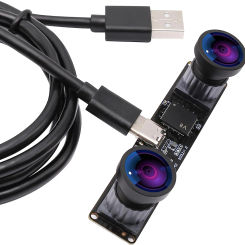 Dual Lens USB Camera Synchronization 3D stereo camera wide angle 1080P 60fps USB Camera Module for Computer Raspberry