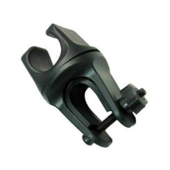 360 Swivel Pedestal Cycle Bike Front Mount LED Headlight Holder Clip Rubber for 20-26mm Diameter Flashlight