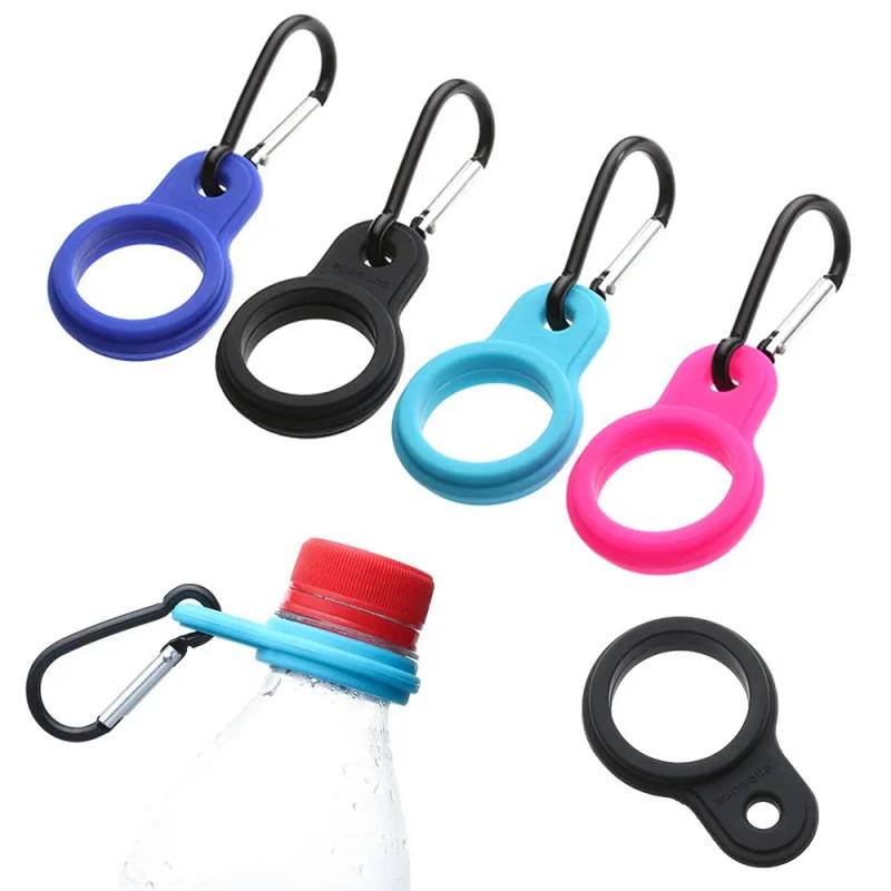 Description Picture 6 of itemNew Outdoor Sports Kettle Buckle Carabiner Water Bottle Holder Camping Hiking Tool Rubber Buckle Hook High Quality