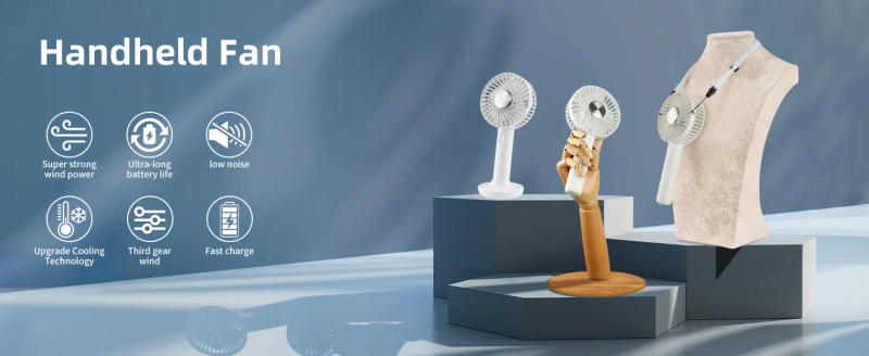 Description Picture 5 of itemPortable Fan Mini Handheld Electric Fan Usb Rechargeable Handheld Small Pocket Fan for Home Outdoor Travel Camping Air Cooler