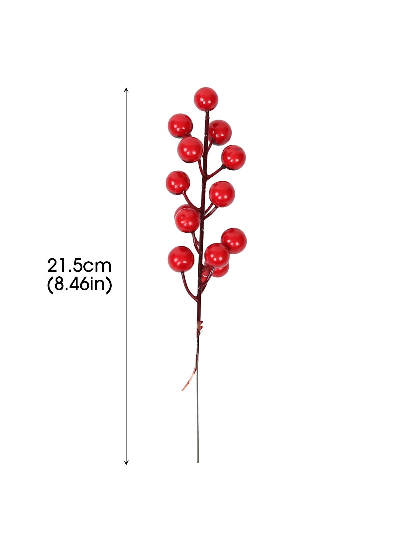 Description Picture 3 of item1-10pcs Christmas Simulation Berry 14 Berries  Artificial Flower Fruit Cherry Plants Home Christmas Party Decoration DIY Gift