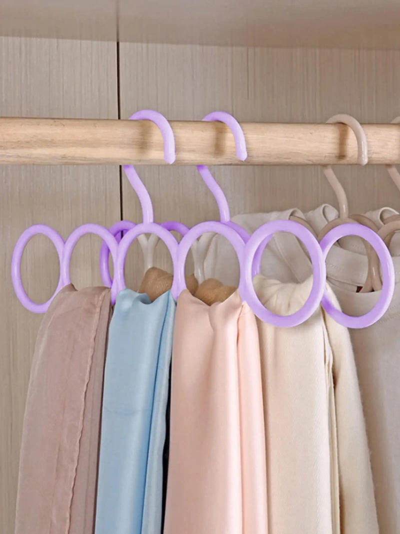 Description Picture 6 of item1pc Plastic Solid Pants Hanger,Multifunctional Hanger Pants Hanger Scarf Storage Hange
