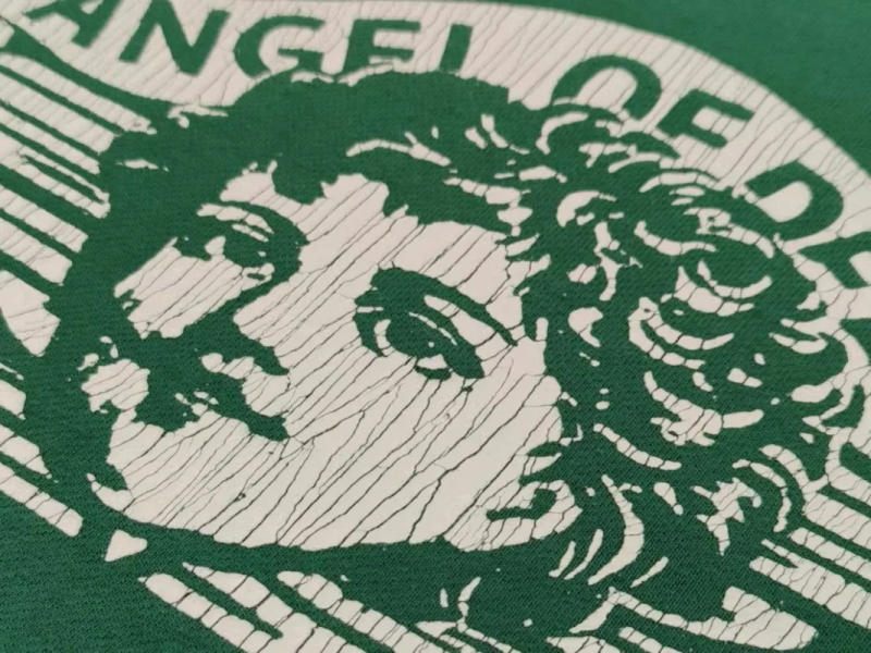 Description Picture 6 of item2024 new High quality angel of death print vintage Green hoodie for men Harajuku sweater damaged Loose Cotton Pants Clothes