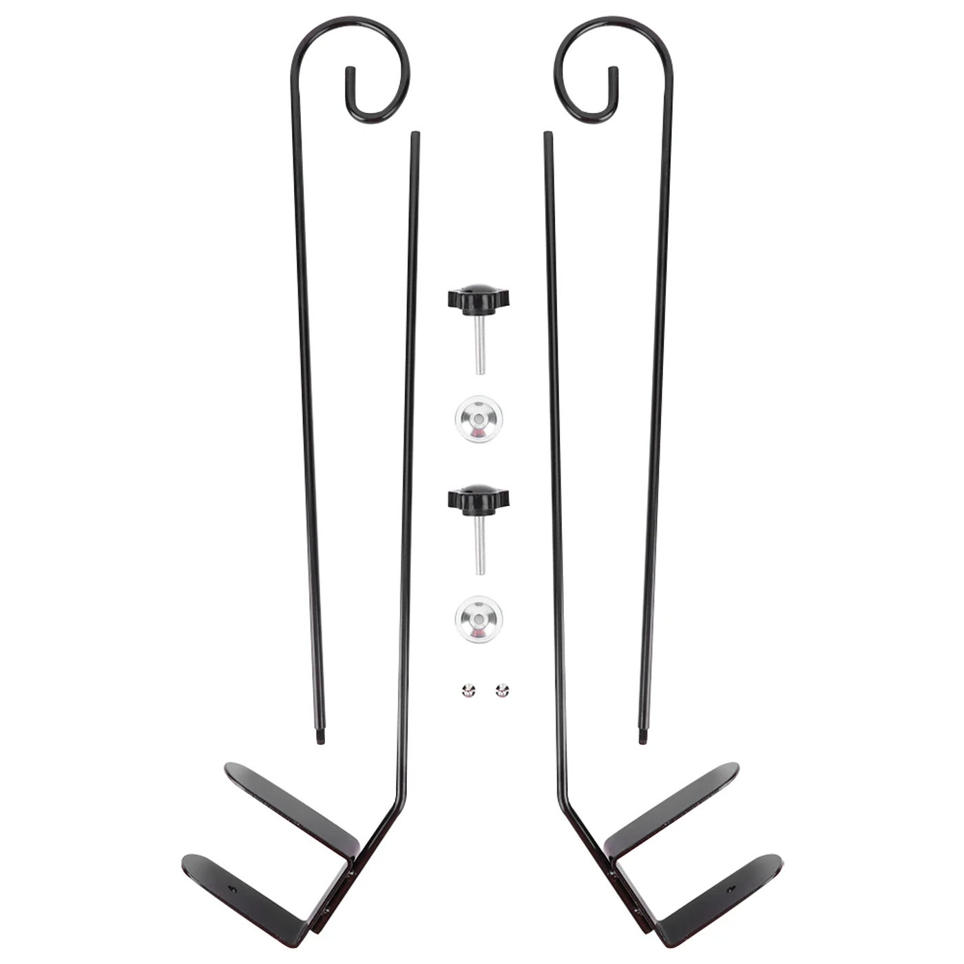 Description Picture 4 of item2 Pcs Extended Fence Deck Hook 360 Degree Rotary Deck Hook for Railing Adjustable Clamp Fence Hanger for Bird Feeders Planters
